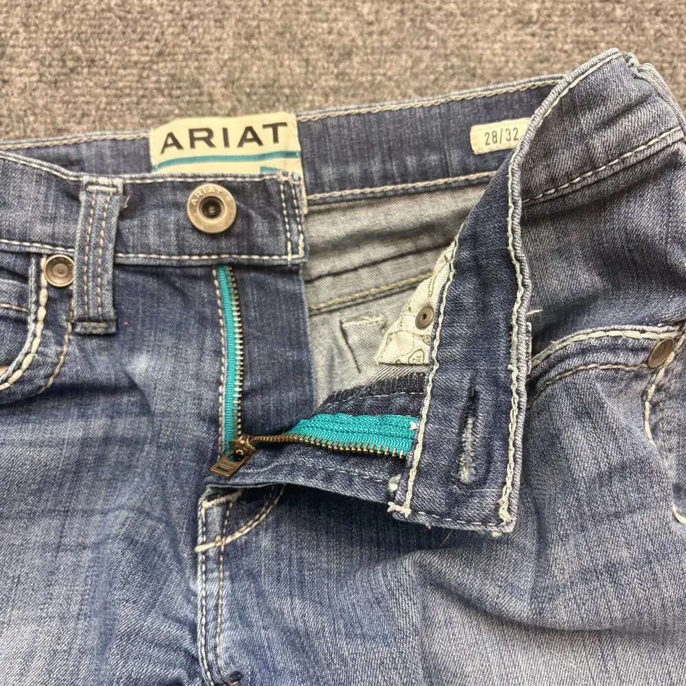 Ariat M7 Men's Slim Fit Straight Leg Medium Wash Blue Denim Jeans Size 28x30